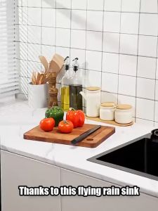 【Free shipping】Kitchen sink SUS304 stainless steel dish washing basin dish sink drain basket Kitchen net red whole set of flying rain big single trough waterfall with pull-out faucet