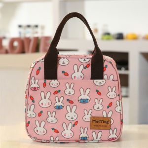 New Large Capacity Lunch Box Bag Waterproof Handheld Commuter Meal Bag Student Takeout Bento Bag Thermal Storage Bag