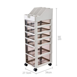 Zangang Cosmetics Storage Box Desktop Lipstick Nail Polish Skin Care Products Drawer Organizing Cabinet Large Capacity Trolley Rack