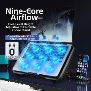 Lenovo | Folding Cooling Stand with Dust-proof Fan for Laptop and Phone