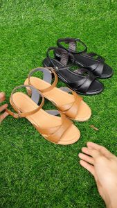 Xăng Đan Nữ Thời Trang đế PU  5cm Trường Hải Da Bò Thật XD145