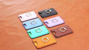ZHUOHUAN | For Magsafe Wallet Carbon Fiber Saffiano Leather Card Holder Strong Magnet with Ring Stand For iPhone 17 16 15 14 13 12 Pro Max
