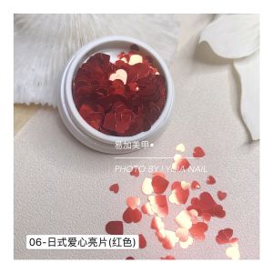 Japanese Style Nail Art Heart Shaped Decorations Glitter Stickers Colorful Bright Spots Nail Decorations Set for Any Occasion