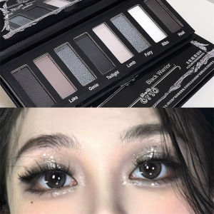 Smoky Eyeshadow Palette 8 ColorsMatte Shimmer Metallic Long Lasting Waterproof Makeup Kit for Women Party Halloween Cosplay