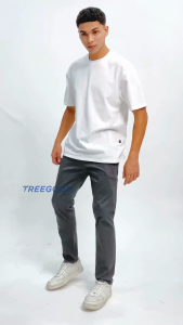 Duaduapertujuh | Celana Chino Panjang Pria Slim Fit Katun Stretch – Adem & Lentur | Size 27–44 | Putih