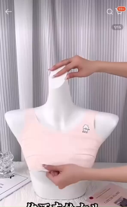 Áo Lót Trẻ Em Chất Lụa Lạnh Không Viền Thoáng Khí Co Giãn Tốt Cho Bé Gái Tuổi Dậy Thì Kiểu Dáng Dễ Thương