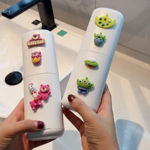 Travel Portable Seal Button Type Washing Cup Student Dormitory Cute Toothbrush Cup Couple Toothpaste Tooth Brushing Utensil Gargle Cup