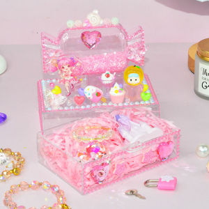 Hộp Đựng Đồ Thủ Công DIY Dành Cho Trẻ Em Hộp Đựng Đồ Chơi Dành Cho Bé Gái 4-8 Tuổi Hộp Đựng Đồ Chơi Tương Tác Cha Mẹ Con Hộp Đựng Đồ Trang Trí