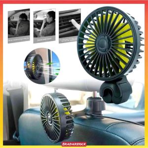 USB Portable Fan Car Rear Back Seat Headrest 3 Speed USB Mobile Fan Kipas Kereta