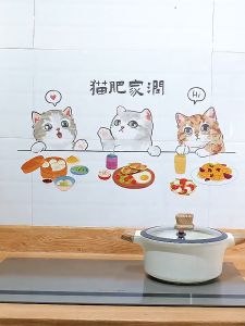 Grease proof kitchen sticker Self-adhesive transparent wall paper on stove top waterproof fire resistant high temperature range hood wall sticker