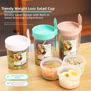 Portable Insulated Cup with Fork and Spoon