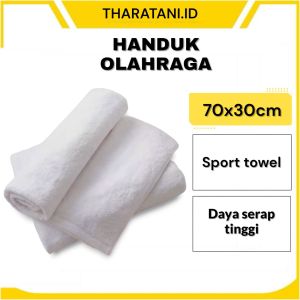 Handuk Sport Olahraga 70x30cm Putih Lap Keringat Wajah Salon Daya Serap Tinggi