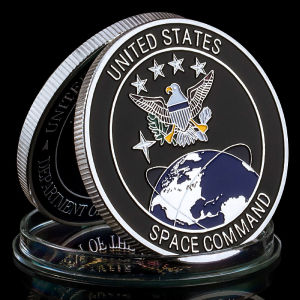 United States Special Force Department of The Air Force Commemorative Silvery Coin Space Command Collectible Gift Military Coin