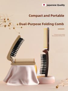RORK | Folding Portable Boar Bristle Comb For Straight And Curly Hair