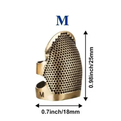 Sewing Thimble Finger Protector Metal Needlework Embroidery Guard Long Nail Compatible Retro Bronze Anti-slip Dressmaker