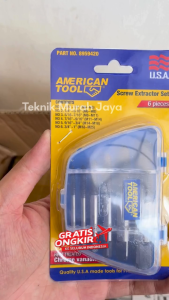 AMERICAN TOOL 8959420 Tap Balik 6 pcs Cabut Baut Rusak Screw Extractor Set KUNCI PEMBUKA BAUT DOL PATAH SEKRUP RUSAK