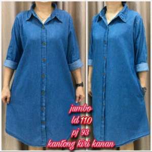DRESS JEANS JUMBO / TUNIK JUMBO UKURAN SESUAI KETERANGAN PADA GAMBAR )