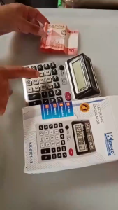 Electronic Calculator Dual Display with Money Detector (1 SPRING ONLY 1 BATTERY NEEDED LANG Po)