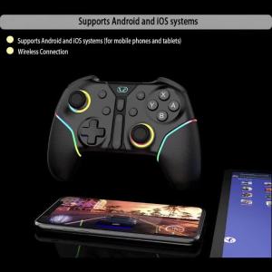 iPega | Tay Cầm Chơi Game Bluetooth RGB Cho Nintendo Switch OLED/Lite PC iOS Android - Bộ Điều Khiển SKT-7048 Với Cần Điều Khiển Rung Turbo