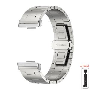 Titanium Strap for Huawei Watch Fit 4/4 Pro/Fit 3 Luxury Metal Folding Clasp Band for Huawei Band Fit3/4 Business Smartwatch Bra