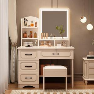 Compact With Mirror Storage Dressing Table