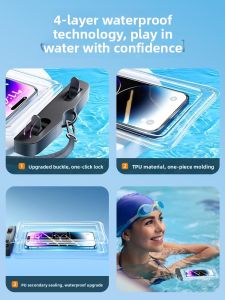 MONLEYTA | Waterproof Transparent Mobile Phone Bag For Swimming Diving Neck Strap Sealed Special Equipment For Delivery Riders In Germany