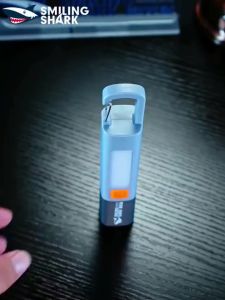 Smiling Shark Super Bright LED Torch Light with Hook Waterproof Mini Flashlight Zoomable USB Rechargeable Camping Light手电筒