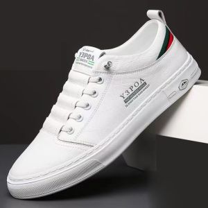 Spring Summer New Ultra-light Soft Bottom Casual Leather Shoes Mens White Sneakers Work Fashionable All-match Anti-slip Board Shoes