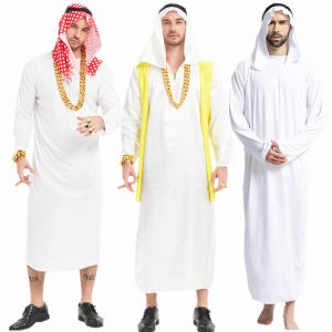 Arabian Robe Dubai Middle East Rich Man Long Coat Birthday Party Funny Internet Red Big Chain Super Thick Cosplay Prop for Men
