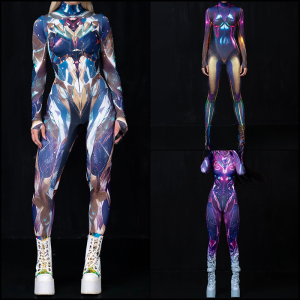 Halloween Bodysuit 3D Digital Print Adult Cool Cosplay One-Piece Costume Film and Television Performance Costume