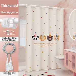 WEILAISHI | Bathroom Waterproof Anti-mold No-drill Premium Shower Curtain