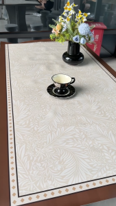 PVC Tablecloth Oil Proof Waterproof Antifouling Cover Outdoor Dining Table Cloths 4/6/8/10seater Beige/white/Black