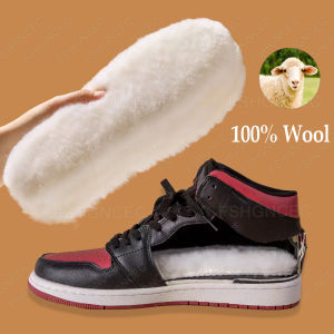Genuine Sheepskin Wool Insoles for Boots and Shoes Insert Feet Warmmer Fleece Insole Thicken Fluffy Cashmere Thermal Shoe Pads