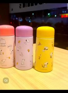 OHHDEER  150ml Mini Thermos Bottle Cute Cartoon Stainless Steel insulated Water Cup Portable Travel Outdoor Leakproof Cup