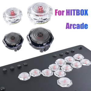 Crystal Buckle Buttons Ultra-slim Button Caps Support Diameter 24MM/30MM for HITBOX Arcade Controller
