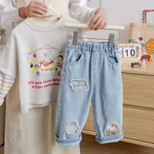 Quần Jeans Flannel Thêu Thời Trang