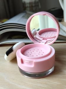 Portable Portable Mini Loose Powder Box Flip with Mirror Packing Pearl Powder Powder Box Makeup with Powder Puff Leak-Proof