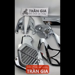 Combo full phụ kiện xi Crom gắn xe Sh nam năm 2017-2018-2019 bản 125i 150i ốp trang trí xi inox Sh Việt 125 150