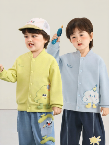 CUTEPANDAS | Quần Áo Mùa Xuân Trẻ Em Phong Cách Hoạt Hình Đơn Giản