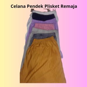 Celana Pendek Plisket Remaja Wanita / Hotpant Remaja