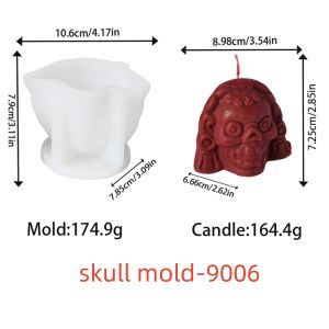 Skull Candle Mold Silicone Skull Shape Mold for Epoxy Resin Skeleton Skull Decor Epoxy Resin Mold Easter Handmade DIY Gift Craft