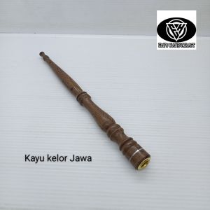 Once cangklong kayu kelor hitam galih asem nagasarisetigi kelor emas kemuning gading Cendana wangi motif bubut 20 cm C03