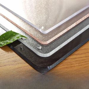 Modern Simplicity Black Frosted PVC Dining Table Mat Waterproof Oilproof Stainresistant Washfree Plastic Soft Glass Tablecloth