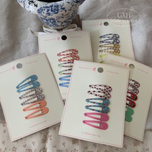 Spring 2025 New Style Floral Waterdrop Hair Clips for Girls Simple Basic Pom Hair Accessories Childrens Fashion Accessories