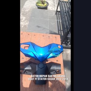 Batok Kepala Depan Dan Belakang Beat FI 2012-2014 STATER KASAR BIRU