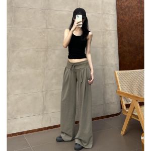 Quần Thể Thao Nam Dáng Rộng Cạp Thấp Phong Cách Mỹ Cổ Điển Dài 180cm Dành Cho Nữ Quần Ống Rộng Thoải Mái Thoáng Khí Co Giãn