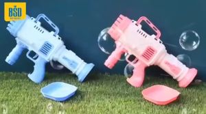 Máy Bắn Bong Bóng Xà Phòng 32 Nòng Đồ Chơi Súng Bắn Bong Bóng Chạy Bằng Pin Siêu Mạnh Tặng Kèm Dung Dịch Pha Sẵn An Toàn Cho Bé Hàng Hot Trend