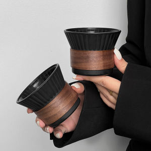 Ins Style High Aesthetics Matte Black Heat-Resistant Coffee Cup