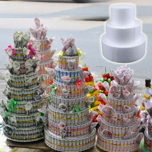 Khuân Xốp Cao 6.5cm Màu Trắng Dùng Làm Tháp Tiền Tài Lộc Cắm Hoa Sáp Hoa Giả Trang Trí Phòng Tiệc Tráp Ăn Hỏi Làm Bánh Kem Đa Dạng Mẫu Mã Thích Hợp Làm Đồ Thủ Công DIY Kê Giỏ Quà Chụp Hình