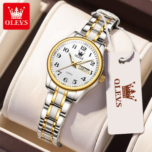 OLEVS jam tangan wanita terbaru 2023 import original anti air elegan mewah stainless steel jam tangan cewek aesthetic